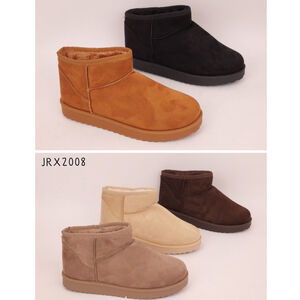 Boots d'hiver à enfiler aspect suédé à intérieur fourré taille 36-41