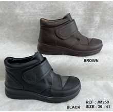 Bottines conforts à fermeture scratch et doublure chaude