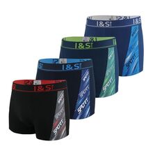 Boxer homme à ceinture élastique logotée "I&S" doté d'un motif graphique