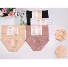 Culotte gainante ornée de dentelle florale à taille haute et sculptante