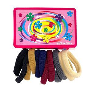 Carte de 12 élastiques à cheveux ø2 cm de 6 couleurs variées