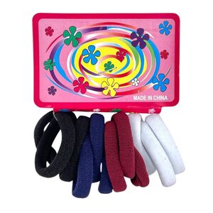 Carte de 12 élastiques à cheveux ø2 cm de 4 couleurs mixtes