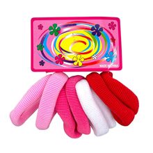 Carte de 8 élastiques à cheveux ø3,5 cm en 4 teintes mixtes