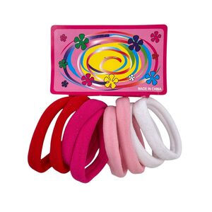 Carte de 8 élastiques à cheveux ø3,5 cm de 4 couleurs variées
