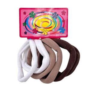 Carte de 6 élastiques à cheveux ø5 cm en 4 teintes mixtes