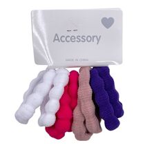 Carte de 8 pièces élastiques à cheveux ø3,5 cm à texture ondulée