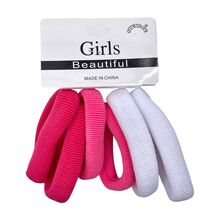 Carte de 6 pièces élastiques à cheveux ø4,5 cm finition côtelée