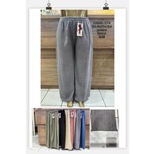 Pantalon ample grande taille femme à intérieur polaire design côtelé