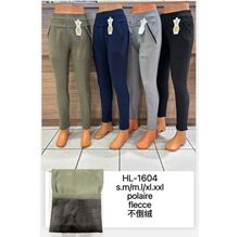 Pantalon ajusté à doublure polaire et poches avec détails décoratifs