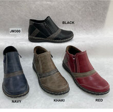 Bottines synthétiques dotée d'une fermeture à double zip