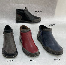 Bottines doublées de fausse fourrure dotées de deux zips