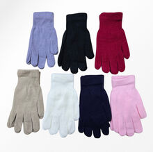 Paire de gants tricotés avec bord-côtes pour femme