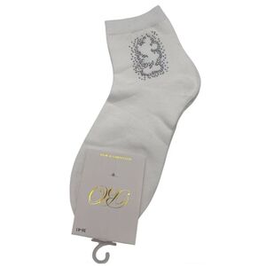 Chaussettes courtes  à motif scintillant  en strass argenté couleur aux choix