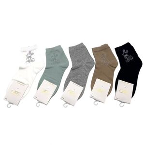 Chaussettes courtes  avec motif Mickey scintillant aux couleurs mixtes