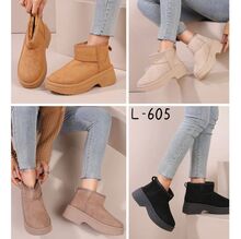 Mini-bottes en suédine doublées d'une fausse fourrure moelleuse taille 36 à 41