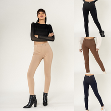 Legging stretch taille haute sans zip avec poches arrière pratiques