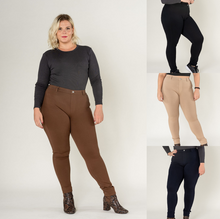 Legging femme grande taille en coupe haute sans zip avec poches arrière