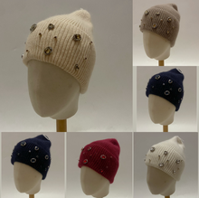 Bonnet en angora et acrylique incrusté de bijoux scintillants