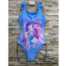 Maillot de bain une pièce fille imprimé sirène et licorne