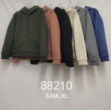 Sweat à capuche unisexe basique et chaud avec poche frontale