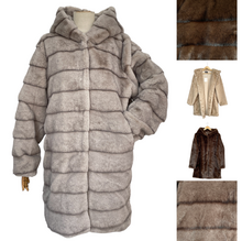 Manteau long à capuche en fausse fourrure, ultra-doux et oversize