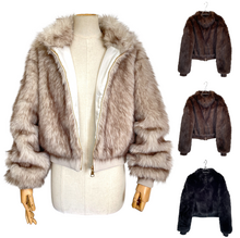 Veste en fausse fourrure façon vison, d'une douceur exceptionnelle