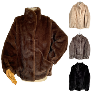 Veste en fausse fourrure effet vison  avec un toucher d'une grande douceur