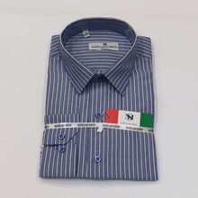 Chemise slim bleue homme  avec imprimé rayures verticale