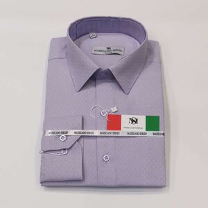 Chemise homme slim fit lilas rehaussée de micro-motif subtil