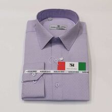 Chemise homme slim fit lilas rehaussée de micro-motif subtil