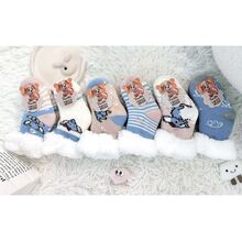 Chaussettes antidérapantes bébé en pilou pilou à imprimé éléphant - 12 paires