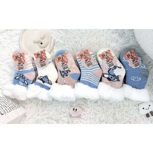 Chaussettes antidérapantes bébé en pilou pilou à imprimé éléphant - 360 paires