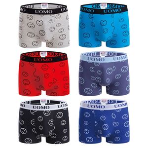 Boxer en coton pour enfants avec un motif ludique de smileys