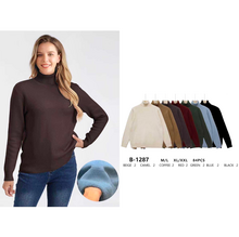 Pull col roulé en tricot confort et élégant