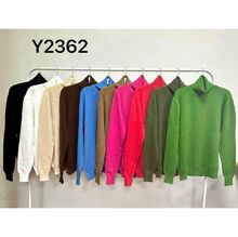 Pull basique élégant à col roulé en maille épaisse