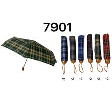 Parapluies pliant avec motif écossais classique et intemporel