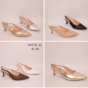 Escarpins bout pointu à bride cheville grande taille 41-44