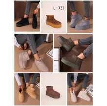 Bottine à semelle plateforme avec tige en simili daim taille 36-41