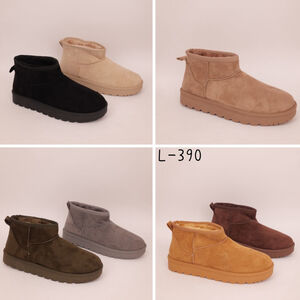 Bottines de neige courtes en suédé et fourrure intérieure taille 36-41