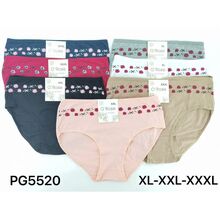 Culotte ornée de micro-motif répétitif en petites roses et nœuds - 12 pcs