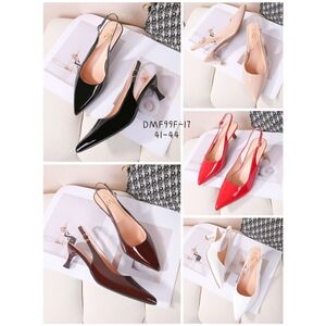 Escarpins de type slingback en simili cuir verni pour grande taille 41-44