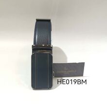 Ceinture boucle automatique Edisson Harry's en cuir de vachette bleu marine