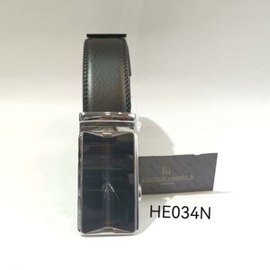 Ceinture noir automatique Edisson Harry's en croûte de cuir de vachette