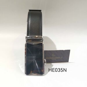 Ceinture homme Edisson Harry’s en cuir noir à fermeture automatique