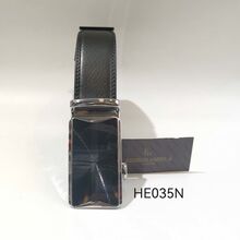 Ceinture homme Edisson Harry’s en cuir noir à fermeture automatique