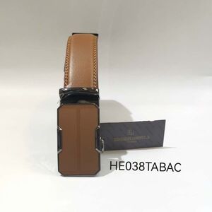 Ceinture en cuir de vachette tabac automatique à cliquet Edisson Harry's