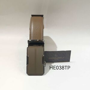 Ceinture en cuir de vachette taupe automatique à cliquet Edisson Harry's