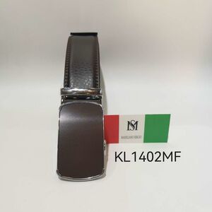 Ceinture automatique cuir de vachette marron foncé Massiliano Sergio