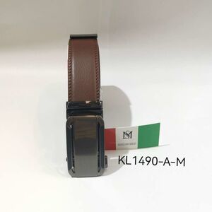 Ceinture automatique en cuir de vachette 100 % marron Massiliano Sergio