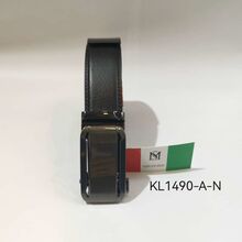 Ceinture automatique en cuir de vachette 100 % noir Massiliano Sergio